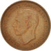 Moneta, Gran Bretagna, George VI, Penny, 1948, MB+, Bronzo, KM:845