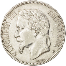 Francia, Napoléon III, 5 Francs, 1869, Strasbourg, BB, Argento, KM:799.2, Ga...