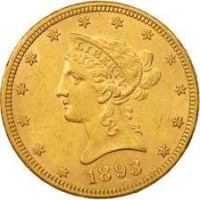 Moneda, Estados Unidos, Coronet Head, $10, Eagle, 1893, U.S. Mint, Philadelphia