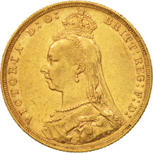 Gran Bretagna, Victoria, Sovereign, 1890, BB, Oro, KM:767