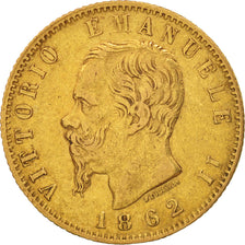 Münze, Italien, Vittorio Emanuele II, 20 Lire, 1862, Torino, SS, Gold, KM:10.1