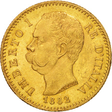 Italien, Umberto I, 20 Lire, 1882, Rome, VZ, Gold, KM:21