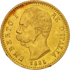 Italie, Umberto I, 20 Lire, 1885, Rome, SUP, Or, KM:21