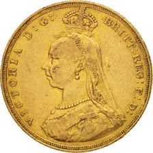 Moneta, Gran Bretagna, Victoria, Sovereign, 1887, BB, Oro, KM:767