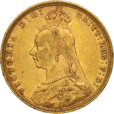 Moneda, Gran Bretaña, Victoria, Sovereign, 1889, MBC, Oro, KM:767