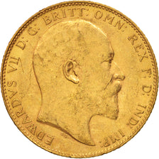 Monnaie, Grande-Bretagne, Edward VII, Sovereign, 1905, TTB+, Or, KM:805