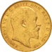 Münze, Großbritannien, Edward VII, Sovereign, 1905, SS+, Gold, KM:805