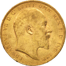 Moneda, Gran Bretaña, Edward VII, Sovereign, 1903, MBC+, Oro, KM:805