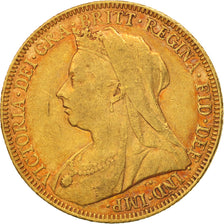 Moneda, Gran Bretaña, Victoria, Sovereign, 1894, MBC, Oro, KM:785