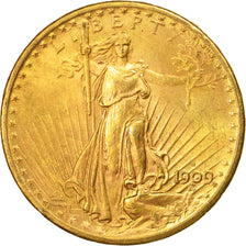 Coin, United States, Saint-Gaudens, $20, Double Eagle, 1909, U.S. Mint, San