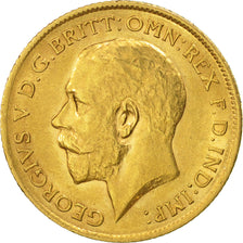 Moneda, Gran Bretaña, George V, 1/2 Sovereign, 1911, EBC, Oro, KM:819