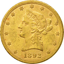 Monnaie, États-Unis, Coronet Head, $10, Eagle, 1892, U.S. Mint, Philadelphie