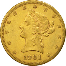 Moneda, Estados Unidos, Coronet Head, $10, Eagle, 1901, U.S. Mint, San