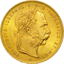 Austria, Franz Joseph I, 8 Florins-20 Francs, 1892, MS(64), Gold, KM:2269