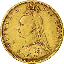 Gran Bretaña, Victoria, 1/2 Sovereign, 1892, MBC, Oro, KM:766