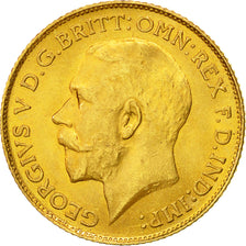 Great Britain, George V, 1/2 Sovereign, 1913, AU(55-58), Gold, KM:819