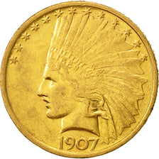 Munten, Verenigde Staten, Indian Head, $10, Eagle, 1907, U.S. Mint