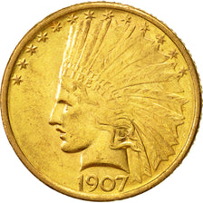 Moneda, Estados Unidos, Indian Head, $10, Eagle, 1907, U.S. Mint, Philadelphia