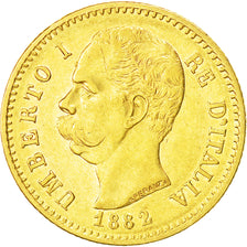 Moneda, Italia, Umberto I, 20 Lire, 1882, Rome, MBC+, Oro, KM:21