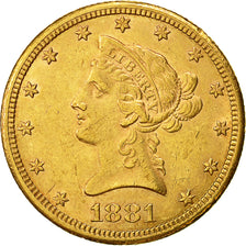 Münze, Vereinigte Staaten, Coronet Head, $10, 1881, U.S. Mint, Carson City