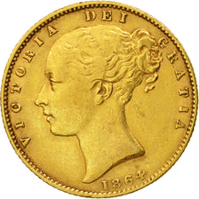 Moneda, Gran Bretaña, Victoria, Sovereign, 1864, MBC, Oro, KM:736.2