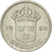 Munten, Zweden, Gustaf V, 25 Öre, 1930, FR+, Zilver, KM:785