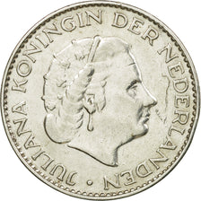 Munten, Nederland, Juliana, Gulden, 1958, ZF, Zilver, KM:184