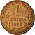 Moneta, Francja, Dupuis, Centime, 1912, AU(55-58), Bronze, Gadoury:90