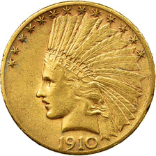 Coin, United States, Indian Head, $10, Eagle, 1910, U.S. Mint, San Francisco