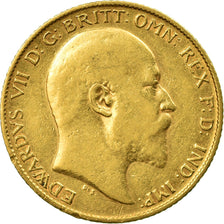 Moneta, Gran Bretagna, Edward VII, 1/2 Sovereign, 1907, MB+, Oro, KM:804