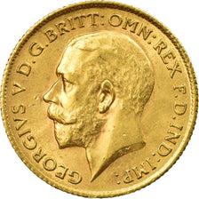 Münze, Großbritannien, George V, 1/2 Sovereign, 1911, VZ+, Gold, KM:819