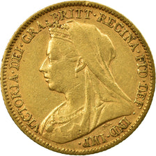 Moneta, Gran Bretagna, Victoria, 1/2 Sovereign, 1900, MB+, Oro, KM:784