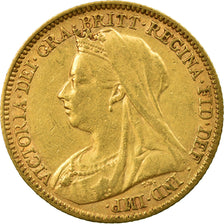 Münze, Großbritannien, Victoria, 1/2 Sovereign, 1901, SS, Gold, KM:784