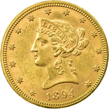 Moeda, Estados Unidos da América, Coronet Head, $10, Eagle, 1894, Philadelphia