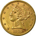 Moneta, Stati Uniti, Coronet Head, $5, Half Eagle, 1900, Philadelphia