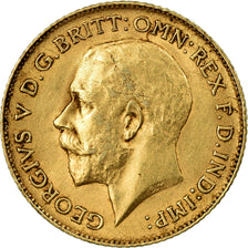 Moeda, Grã-Bretanha, George V, 1/2 Sovereign, 1914, AU(50-53), Dourado, KM:819