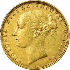 Moneta, Wielka Brytania, Victoria, Sovereign, 1884, EF(40-45), Złoto, KM:752