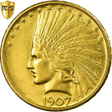 Moeda, Estados Unidos da América, Indian Head, $10, Eagle, 1907, U.S. Mint