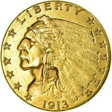 Münze, Vereinigte Staaten, Indian Head, $2.50, Quarter Eagle, 1913