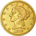 Moneta, Stati Uniti, Coronet Head, $5, Half Eagle, 1879, San Francisco, BB, Oro