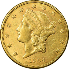 Munten, Verenigde Staten, Liberty Head, $20, Double Eagle, 1904, San Francisco