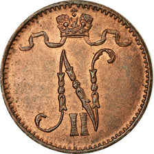 Moneda, Finlandia, Nicholas II, Penni, 1912, SC, Cobre, KM:13