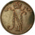 Moneda, Finlandia, Nicholas II, Penni, 1913, MBC+, Cobre, KM:13