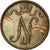 Moneda, Finlandia, Nicholas II, Penni, 1915, MBC, Cobre, KM:13