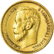 Moeda, Rússia, Nicholas II, 5 Roubles, 1898, St. Petersburg, AU(50-53)