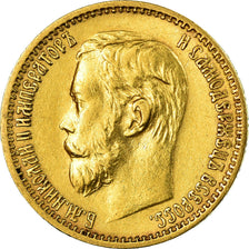 Moneta, Russia, Nicholas II, 5 Roubles, 1898, St. Petersburg, AU(50-53), Złoto