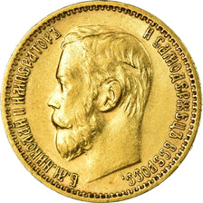 Monnaie, Russie, Nicholas II, 5 Roubles, 1898, St. Petersburg, TTB+, Or, KM:62