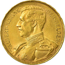 Münze, Belgien, Albert I, 20 Francs, 20 Frank, 1914, VZ+, Gold, KM:79