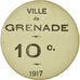 Münze, Frankreich, Union des Commerçants, Grenade, 10 Centimes, 1917, VZ