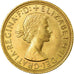 Moeda, Grã-Bretanha, Elizabeth II, Sovereign, 1958, MS(63), Dourado, KM:908